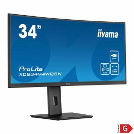 Iiyama XCB3494WQSN-B5 Monitor Curvo PC 34 pulgadas UWQHD, 120Hz, 0.4ms, Panel VA, HDMI, DP, USB, KVM, USB-C Docking