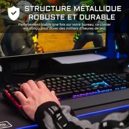 The G-Lab Keyz Rubidium Teclado Mecánico para Juegos con Interruptores Rojos, RGB, Macros, Reposamuñecas y Estructura Metálica.