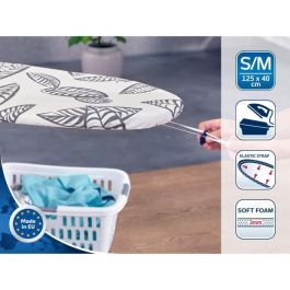 Leifheit Funda para tabla de planchar Perfect Steam AirBoard Express M 125x40 cm con acolchado polar 4mm, banda elástica y fácil ajuste