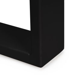 Emuca Juego de patas rectangulares Square para mesa, ancho 800mm, Acero, Pintado negro