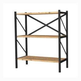 Librería Alexandra House Living Negro Roble Metal Madera MDP 66 x 85 x 34 cm industrial 3 Estantes Precio: 58.49999947. SKU: B1AQCBHXE7