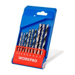 Workpro Juego de Brocas Mixtas 3+3+3, 9 Piezas, ø5,00 - ø8,00 mm, HSS4341, Madera y Mampostería Precio: 8.5668. SKU: B1FLDR6FWQ