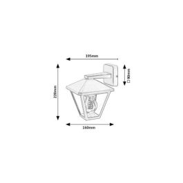 RABALUX RAB-7147 Aplique Empotrable de Exterior Paravento E27 IP44 Negro de Aluminio y Cristal Transparente Clásico RABALUX RAB-7147 Aplique Empotrable de Exterior Paravento E27 IP44 Negro de Aluminio y Cristal Transparente Clásico