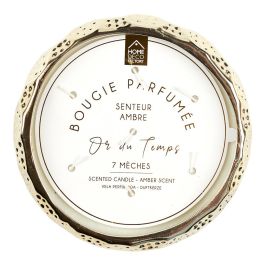 Home Deco Factory Vela Perfumada Con 7 Mechas Oro Bougie Ámbar