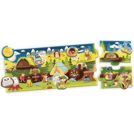 Lisciani Giochi LIS8008324105373 Puzzle Panorámico Carotina Baby El Bosque - Desarrollo Lógica y Motricidad Fina