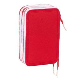 Plumier Triple Sevilla Fútbol Club Rojo 12,5 x 19,5 x 5,5 cm 36 Piezas