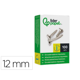 Liderpapel Encuadernadores Niquelados N.0 12 mm Caja de 100 Unidades Precio: 2.78999985. SKU: B1F5EZRKB2