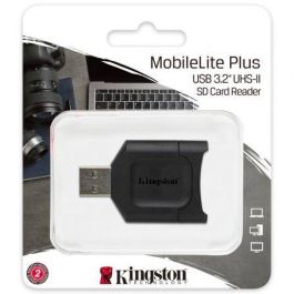 Kingston MLP Lector de Tarjetas Externo SD USB 3.2 Gen 1 UHS-II para Tarjetas SD