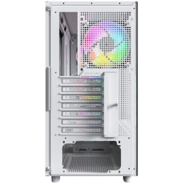 Montech Midi Tower XR Wood Blanco ATX PC Caja de Ordenador con Madera de Nogal