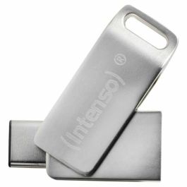 Intenso 3536480 Lápiz USB 3.0 + TypeC 32GB, Lectura/Escritura 70MB/s, Metal