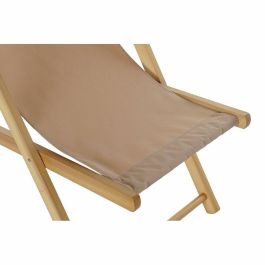 Tumbona DKD Home Decor Marrón Natural Poliéster MDF (57,5 x 113 x 77 cm)