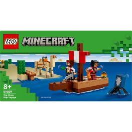 Lego Juego de Construcción Minecraft El Viaje en el Barco Pirata, Set de Construcción para Edad 8+ años