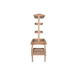 DKD Home Decor Expositor Shabby Natural de Abeto y MDF 53 x 167 x 108 cm Desmontable