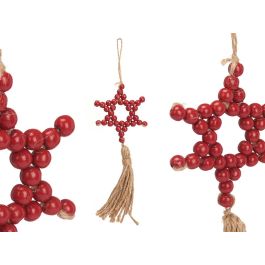 Colgante Estrella Cuentas Fleco Mediano Madera Roj Krist+ 8X30CM (24 Unidades) Precio: 51.59000044. SKU: B17Z3G96XR
