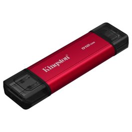 Kingston SPSD/512GB Disco Externo SSD Portable Dual 512GB USB Tipo-C y USB 3.2 Rojo