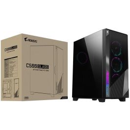 GIGABYTE GB-AC500G Torre Midi PC Gaming ATX EATX micro ATX Mini-ITX, Negro, Ventana Lateral Vidrio Templado