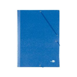 Carpeta Liderpapel Gomas Folio 3 Solapas Carton Prespan Azul