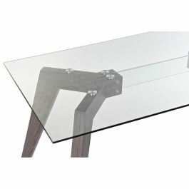 Mesa de Comedor DKD Home Decor Cristal Gris Transparente Madera MDF (160 x 90 x 75 cm)