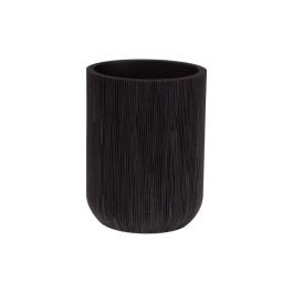 Portacepillos de Dientes Versa Negro Resina 8 x 10,5 x 8 cm