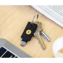 Yubico YubiKey 5C NFC Llave de Seguridad Hardware Multi-Protocolo FIDO2 U2F PIV para Autenticación de Dos Factores y Sin Contraseña Anti-Phishing