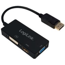 LogiLink CV0109 Adaptador DisplayPort 1.2 a DVI/HDMI/VGA, 4K (3840x2160) - Conector Macho DisplayPort a Hembra Precio: 38.50000022. SKU: B18W4KZKB5