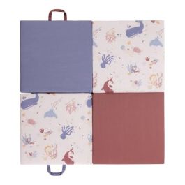 Tineo Alfombra inteligente Tesoros del océano 3 en 1 Evolutiva – Colchoneta de juego, colchón y puf – 120x120 cm