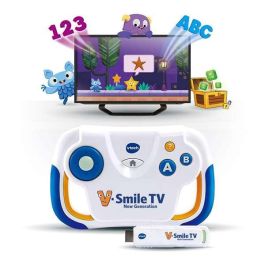 Vtech Videoconsola V.Smile TV Nueva Generación Educativa con 6 Mundos, Edad 3-7 Años, 11,5x14,5x2,6 cm