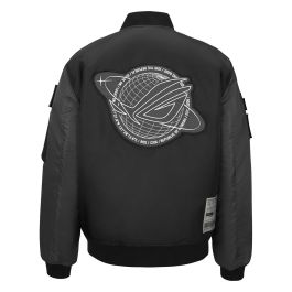 ROG CJ3001 Chaqueta Bomber para Hombre Adulto, Talla XL, Negro/Gris, Nylon con Forro