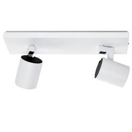 Lumiastra Aplique de Pared Doble Foco Orientable de Aluminio Blanco 2xGU10 para Interior Sin Bombilla