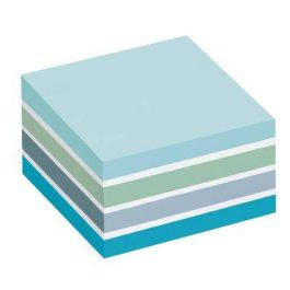 Post-It Cubo de Notas Multicolor 76x76mm 5x90 Hojas Tonos Azul Pastel