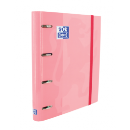 Oxford Europeanbinder Classic Carpeta de Anillas 4x35mm A4+ Recambio 100 Hojas con Goma Elástica y Lomo Ergonómico