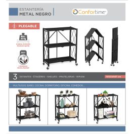 Confortime Estantería Plegable 3 Niveles 71 x 34 x 86 cm
