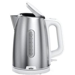 Braun WK 1500 WH PurShine Hervidor Eléctrico 1.7L, 2200W, Acero Inoxidable/Blanco con Filtro Antical y Apagado Automático