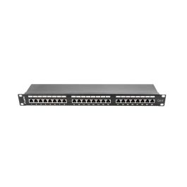 Lanberg Patch Panel 24 Puertos Cat6 RJ-45 Negro Metal 1U PPS6-1024-B