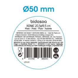 Plato Sopa Cerámico Ikonic Bidasoa 20,5x19,5 cm (6 Unidades)