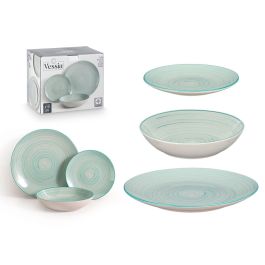 Set Vajilla 18 Pcs Espiral Azul Vessia 34X28CM (2 Unidades) Set Vajilla 18 Pcs Espiral Azul Vessia 34X28CM (2 Unidades)