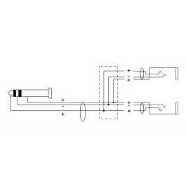 Cordial Cable Y Jack Estéreo/2 Mini-Jacks Estéreo Hembra 30 Cm