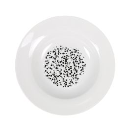 La Mediterranea Vajilla Redonda 18 Piezas Motes con 4 Platos, 4 Platos Hondo, 4 Platos Postre, 4 Tazas y 4 Platillos (2 Unidades)