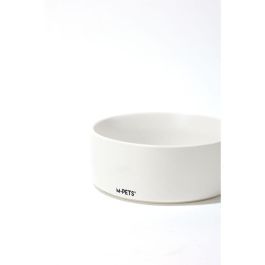 Cuencos de cerámica con soporte de bambú 2x350 ml - Mpets - OPERA - Blanco Cuencos de cerámica con soporte de bambú 2x350 ml - Mpets - OPERA - Blanco