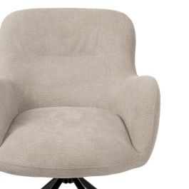 Silla Beige Giratorio Tejido-Metal 62 X 65 X 82 cm