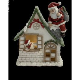 Figura Navidad Tradicional DKD Home Decor Multicolor 8 x 18.5 x 16 cm (2 Unidades)