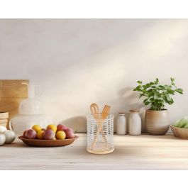 Inde Soporte Utensilios Lua Quttin, Organizador de Cocina, 13.5 x 13.5 x 17 cm (12 Unidades)