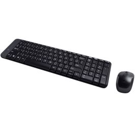 Logitech MK220 Combo Teclado y Ratón Inalámbrico 2.4 GHz, Conexión USB Plug & Play, Alcance 10 m, 24 Meses Batería Teclado, Compacto, Silencioso, para Windows 7/8/10