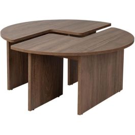 Mesa de centro redonda MOIRA Nogal - CAL1738350996215 - 90 x 90 x 41 cm