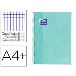 Cuaderno Espiral Oxford Ebook 1 School Touch Te Din A4+ 80 Hojas Cuadro 5 mm Con Margen Mint Pastel 5 unidades