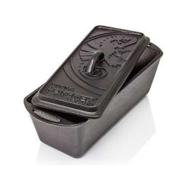 Petromax K4 Kastenform mit Deckel Molde rectangular de hierro fundido, 2.4 litros, Negro, 340x165x130 mm