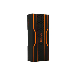 Belius Legacy Boligrafo de Aluminio Diseño Hexagono Naranja Cuerpo Negro Tinta Azul Caja de Diseño
