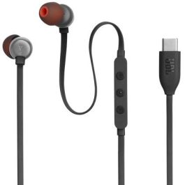 JBL JBLT310CBLK Auriculares In-Ear Tune 310C con Micrófono, USB-C, Sonido Pure Bass, Hi-Res Audio, Negros