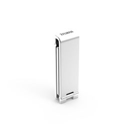 Zalman ZM-FH10 SV Soporte para Auriculares de Aluminio, Caucho, Acero - Plata, Resistente a Rayones y Carga 1,8 kg