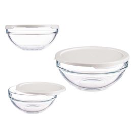 Pasabahce Fiambrera Redonda Chefs 595 ml Blanca Vidrio y Plástico 14x14x6.3 cm (Set de 6) Precio: 9.68999944. SKU: B16PP4WLXJ